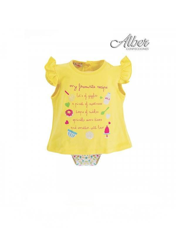 3600-Conjunto bebe niña amarillo braguita Confecciones Alber Valery Kids Moda Infantil Palencia