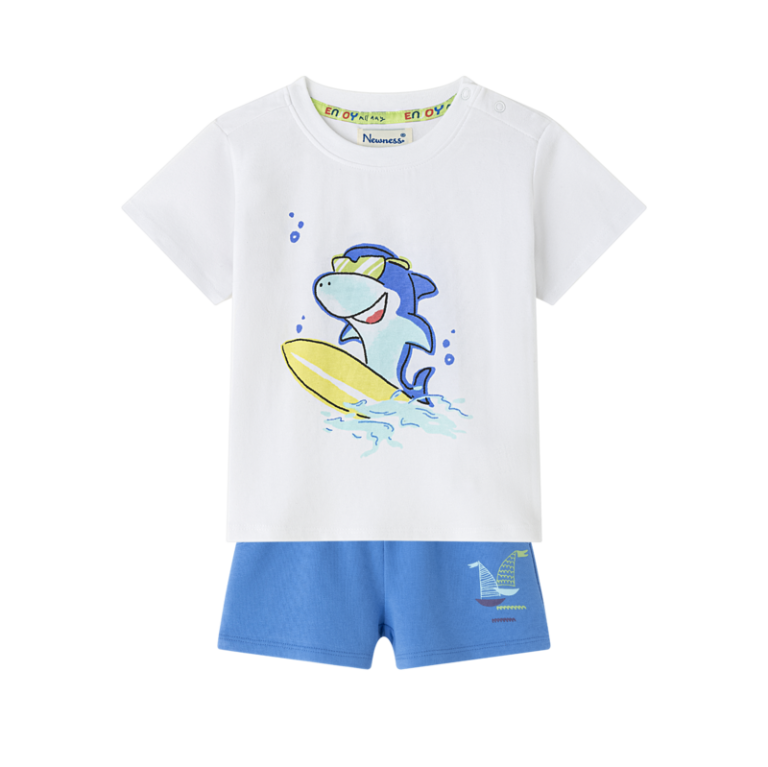 44056-Conjunto bebe niño verano tiburón Newness Valery Kids Moda Infantil Palencia