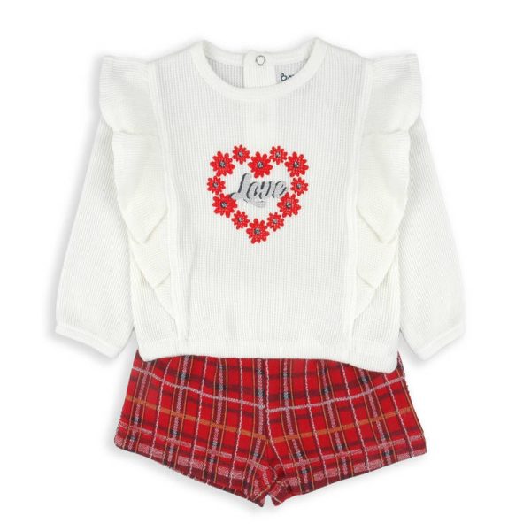 241056-CONJUNTO-NINA-CAMISETA-SHORT-CUADROS-ROJOS-BABYBOL-VALERYKIDS-MODA-INFANTIL-PALENCIA